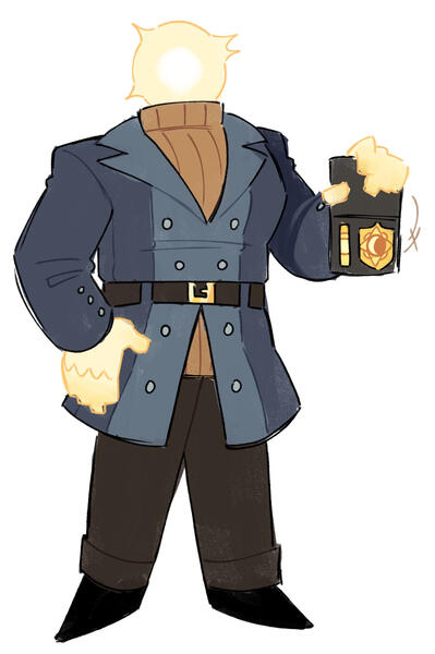 Colored sketch full-body; $35